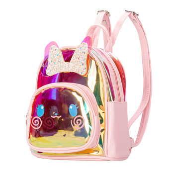 Holographic PVC Cute Rabbit Printing Kids School Bags Laser Pvc Cute Rabbit Bag Kindergarten School Bag